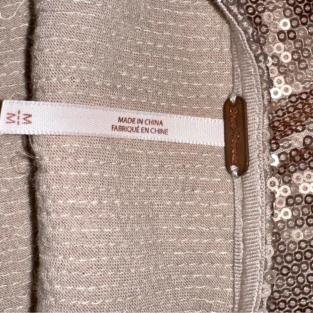 NWT Free People Sequins Dress Rose Gold Medium - Picture 7 of 7